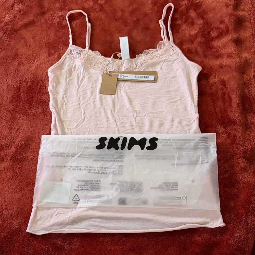 SKIMS Blush Lace-Trim Cami